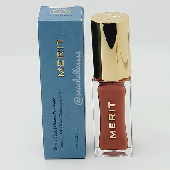 Au Naturel Shade Slick Tinted Lip Oil Merit Brand New In Box - Picture 1 of 7